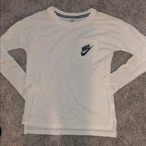 White nike casual long sleeve